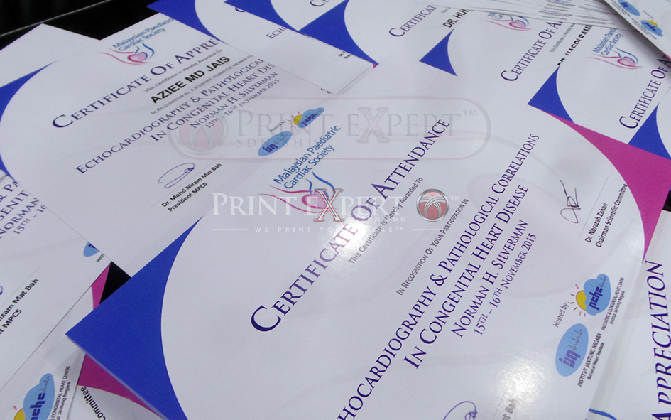 Certificate Printing Samples: Photo 5